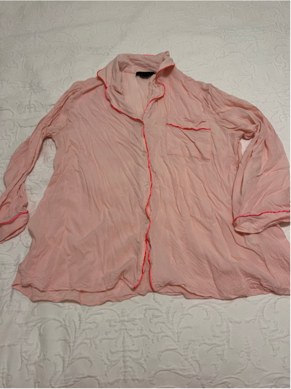 Women's Hatch Maternity Pajama Top Size 0/XS Pink Hot Pink